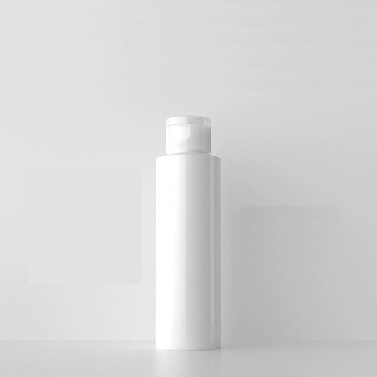 White Slim Bottle with White Flip Cap - 100ml