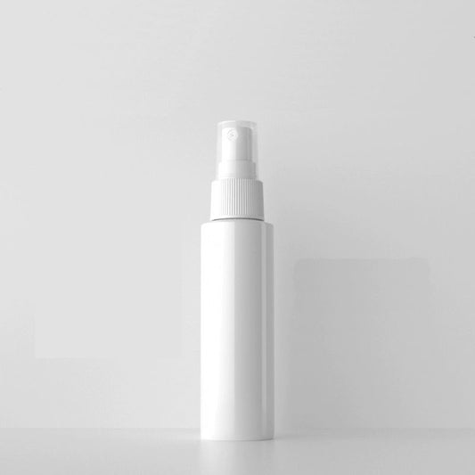White Slim Bottle with White Mister - 100ml