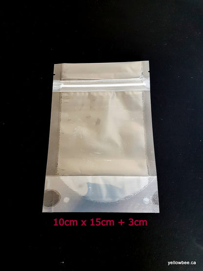 Resealable Self-Standing Clear Plastic Pouch (Small) - 10cm x 15cm + 3cm (10 per pack)