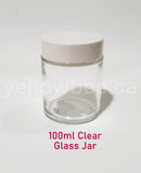 Clear Glass Jar (White Lid) - 100g