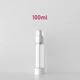 Clear Airless PUMP Bottle - 100ml / 3.38oz (Reusable)
