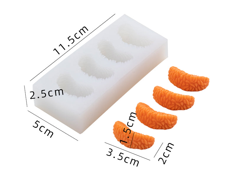 Soap Mould - 4 Cavity Orange Petal - SM-022