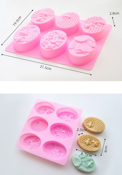 Soap Mould - 6 Cavity Bee Habitat - SM-023