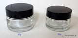 Clear Glass Jar (Black Lid) - 50g / 1.8oz