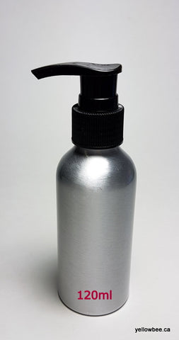 Aluminum Bottle with Black Pump - 120ml