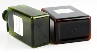 Rectangular Bottle with Dispensing Pump - Amber - 100ml