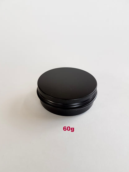 Metal Tin (Matte Black) with Screw Lid - 60g / 2.12oz (Full Case of 300pcs)