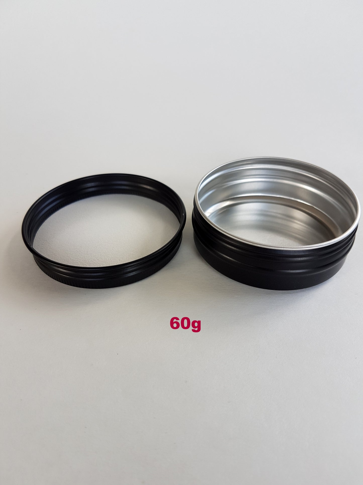Metal Tin (Matte Black) with Screw Lid - 60g / 2.12oz (Full Case of 300pcs)