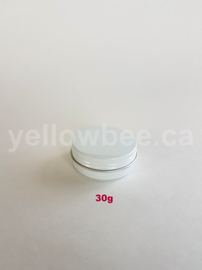 Metal Tin (White) with Screw Lid - 30g / 1.06oz