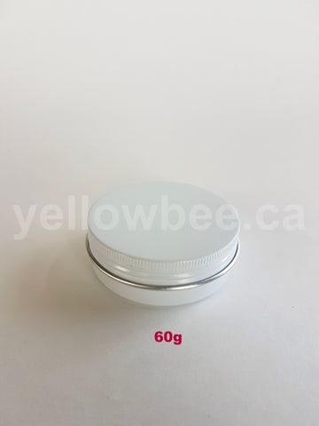 Metal Tin (White) with Screw Lid - 60g / 2.12oz