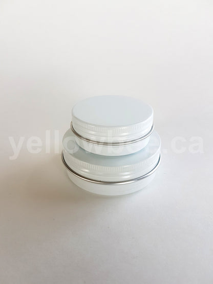 Metal Tin (White) with Screw Lid - 30g / 1.06oz