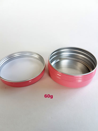 Metal Tin (Pink) with Screw Lid - 60g / 2.12oz (Full Case of 300pcs)
