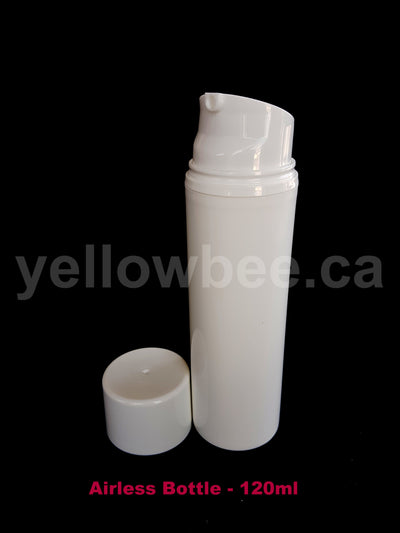 Airless Pump Bottle - White - 120ml / 4oz