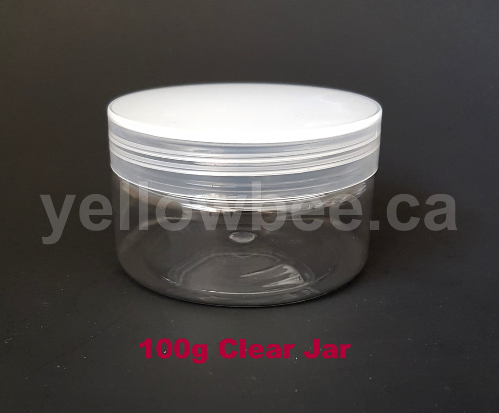Clear PET Jar with Clear Lid - 100g