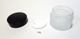 Frosted Glass Jar (Black Lid) - 50g / 1.8oz