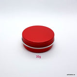 Metal Tin (Red) with Screw Lid - 30g / 1.06oz