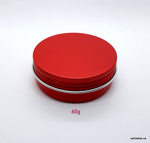 Metal Tin (Red) with Screw Lid - 60g / 2.12oz
