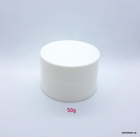 Hi-Gloss PP Plastic White Double Wall Jar - 50g