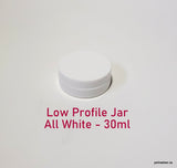 Low Profile Double Wall All-White Plastic Jar - 30ml