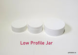 Low Profile Double Wall All-White Plastic Jar - 50ml