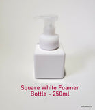 Square Foamer Bottle - White - 250ml