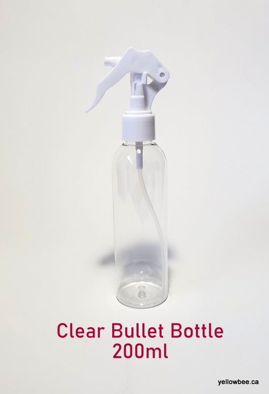 Clear Bullet Plastic Bottle with Trigger Mister - 200ml