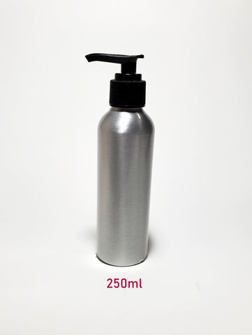 Aluminum Bottle with Black Pump - 250ml