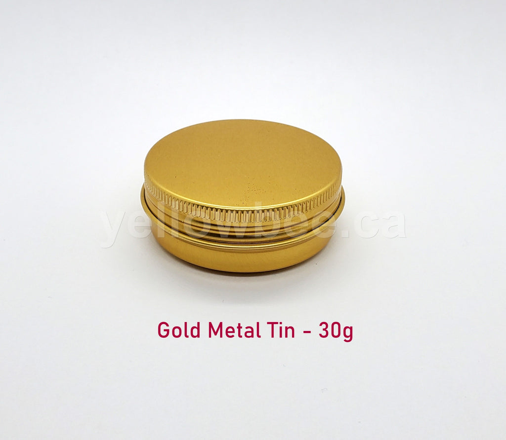 Metal Tin (Gold) with Screw Lid - 30g / 1.06oz