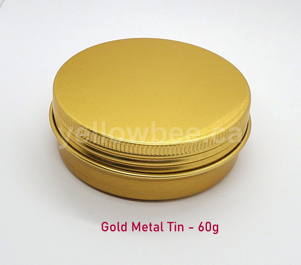 Metal Tin (Gold) with Screw Lid - 60g / 2.12oz