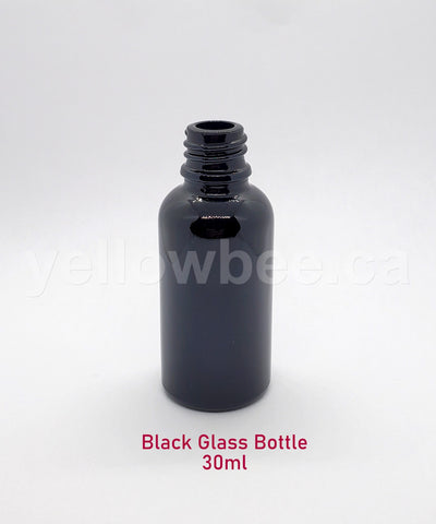 New Essential Oil Glass Bottle - Black - 30ml / 1oz
