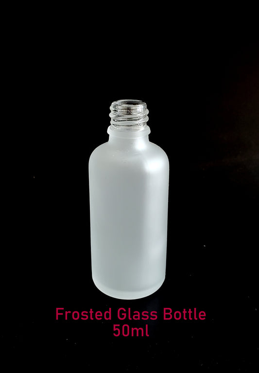 New Essential Oil Glass Bottle - Frosted Clear - 50ml / 1.69oz
