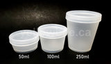 Frosted Plastic Tub - 100ml / 3.38oz