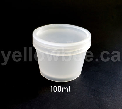 Frosted Plastic Tub - 100ml / 3.38oz