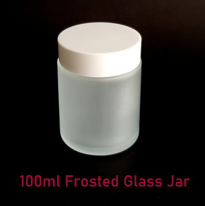 Frosted Glass Jar (White Lid) - 100g