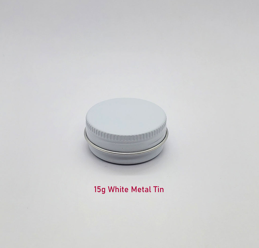 Metal Tin (White) with Screw Lid - 15g / 0.53oz