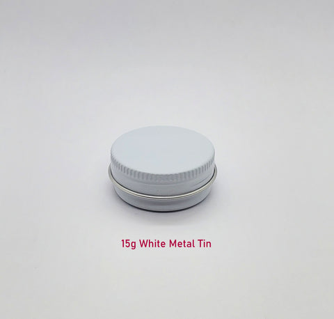 Metal Tin (White) with Screw Lid - 15g / 0.53oz