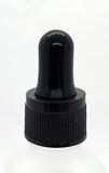 New Black Ribbed Glass Tube Dropper for 100ml Bottle