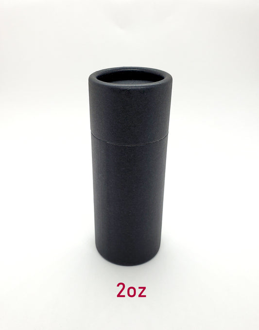 Paperboard Push Up Tube (Matte Black) - 2 oz