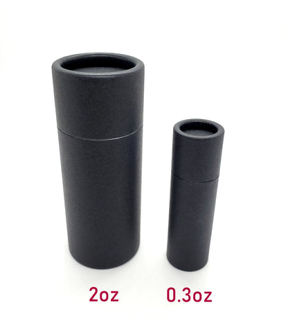 Paperboard Push Up Tube (Matte Black) - 2 oz
