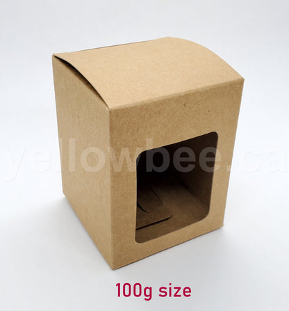 Kraft Glass Jar Box - 100g (Pack of 20pcs)