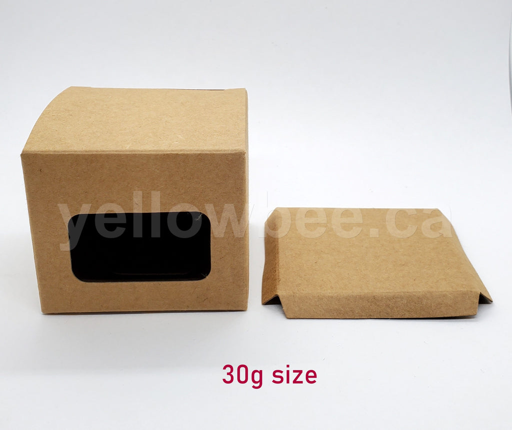 Kraft Glass Jar Box - 30g (Pack of 20pcs)
