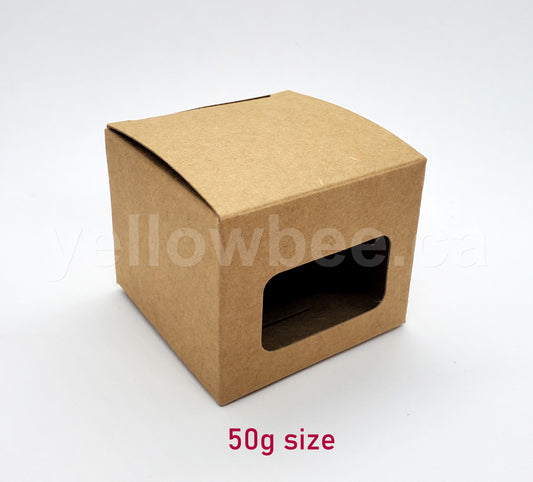 Kraft Glass Jar Box - 50g (Pack of 20pcs)