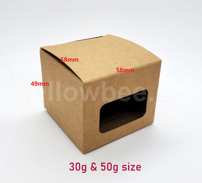 Kraft Glass Jar Box - 50g (Pack of 20pcs)
