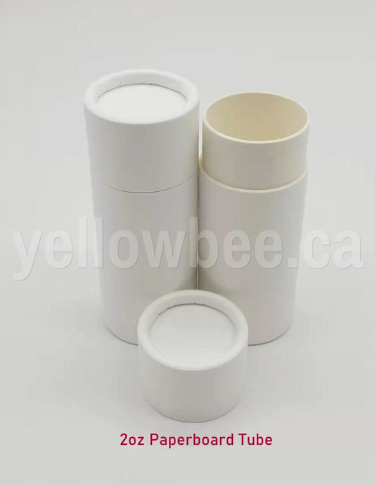 Paperboard Push Up Tube (White) - 2 oz