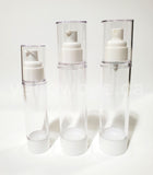 Clear Airless PUMP Bottle - 50ml / 1.67oz (Reusable)