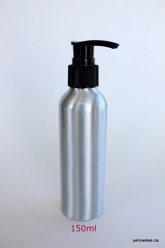 Aluminum Bottle with Black Pump - 150ml