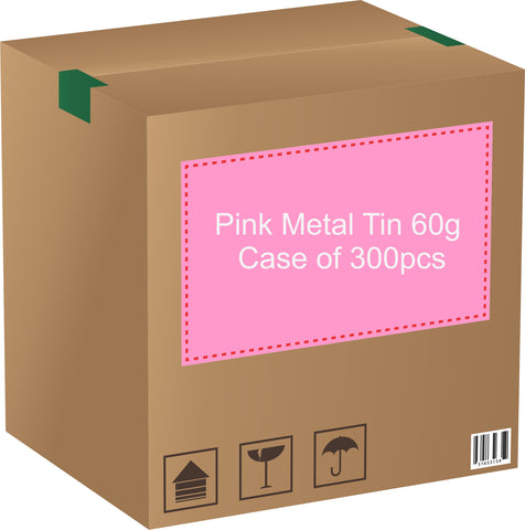 Metal Tin (Pink) with Screw Lid - 60g / 2.12oz (Full Case of 300pcs)