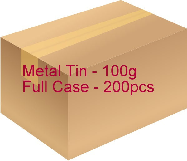 Metal Tin with Screw Lid - 100g / 3.53oz (Full Case of 200pcs)