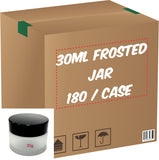 Frosted Glass Jar (Black Lid) - 30g (Full Case 180pcs)