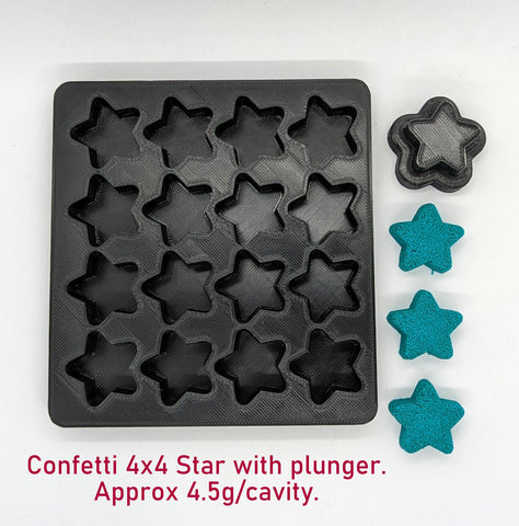 3D Printed Confetti Mould - Star 4x4